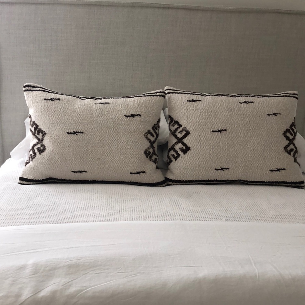 Set of 2 Restoration Hardware Lumbar Pillow Covers - Almost New - 18x24